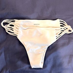MIKOH skimpy white bikini bottom